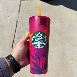Starbucks Pink Floral Matte Tumbler Cold Cup - Venti - Limited Edition - NWT